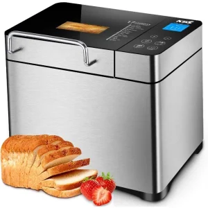 Stainless Steel Bread Machine 2LB With Fruit Nut Dispenser