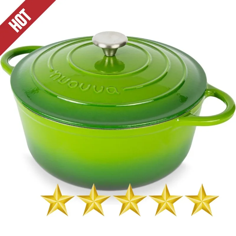 6.4 Quart Cast Iron Enamel Non Stick Dutch Oven