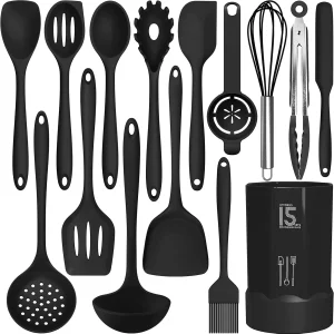 Silicone Cooking Utensils Set 446°F Heat Resistant