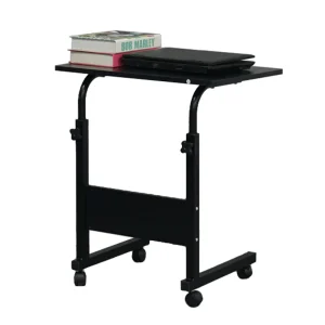 Movable Steel Side Table  (Black, Small)