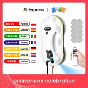 Household Window Automatic Water Spray Cleaning Robot Vacuum Cleaner with Remote