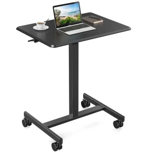 Portable Computer Desk  Height Adjustable   Lockable Wheels