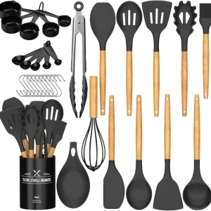 33 Pcs Non-Stick Utensils Spatula Set With Holder